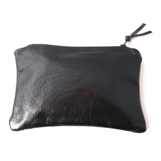 Leather Zip Purse - Black