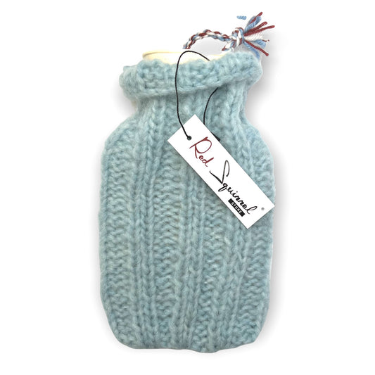 Mini Hot Water Bottle & Cover Light Blue