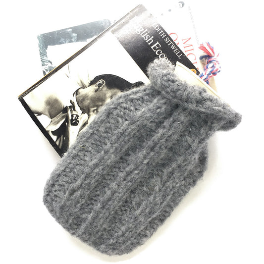 Mini Hot Water Bottle & Cover Grey