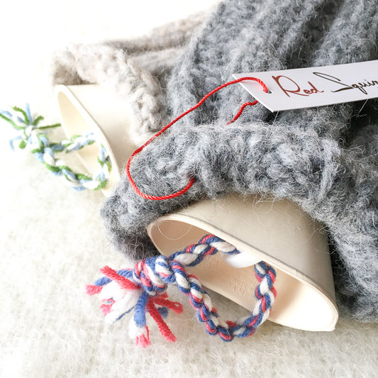 Mini Hot Water Bottle & Cover Grey