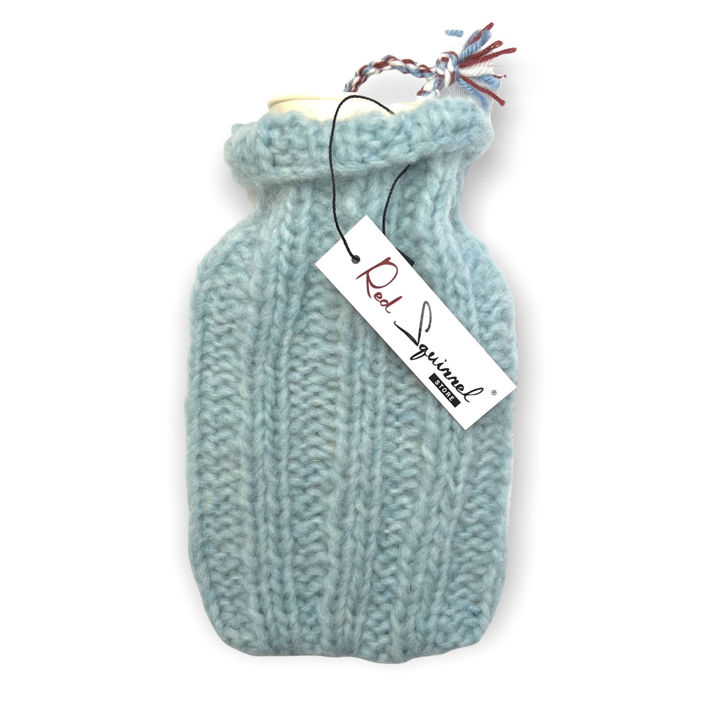 Mini Hot Water Bottle & Cover Light Blue